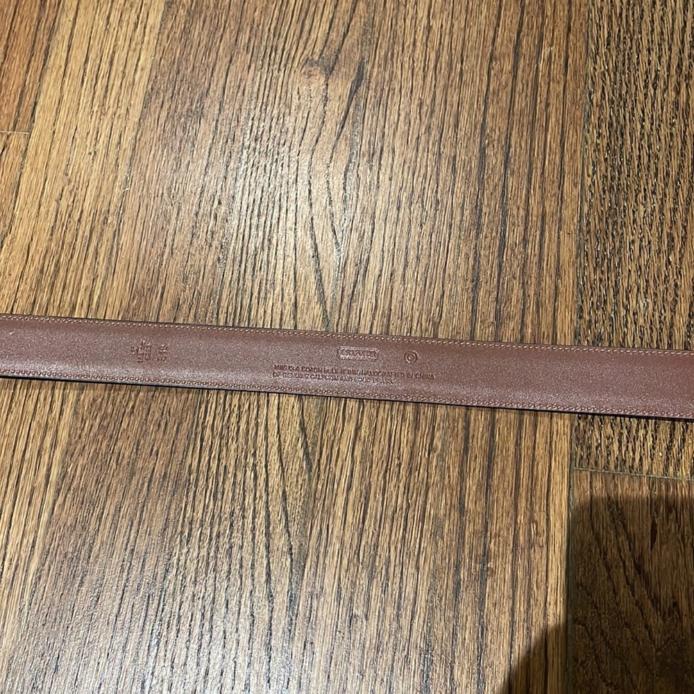 Coach black men’s simple leather belt - Picture 4 of 8